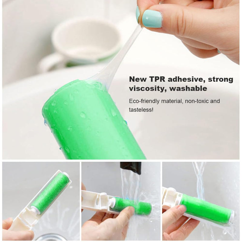 2pcs Lint Rollers Pet Hair Remover Roller Hair Remover Brush Eco-Friendly Pet Fur Remover Pet Hair Reusable for Carpets Furniture Laundry Bedding Clothes (Green). - PawsPlanet Australia