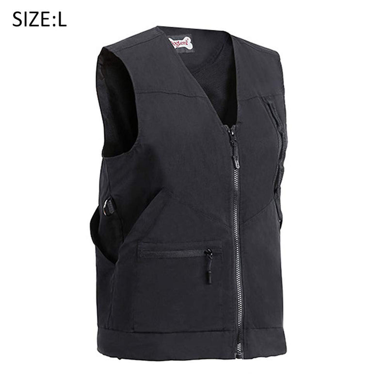 Dog Handler Training Vest Pet Trainer Vest Dog Trainer Protective Cloth with Multi Pockets Pet Trainer's Jacket Professional Pet Owner Obedience Vest for Men/Women L Black - PawsPlanet Australia