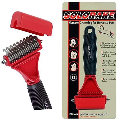 SoloRake - As you comb a horses mane or tail, the rake easily removes hair. ideal for shaping, finishing, thinning and creating a hand stripped look. by William Hunter Equestrian - PawsPlanet Australia