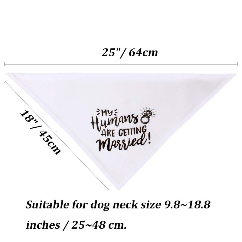 [Australia] - My Humans are Getting Married Dog Bandana, Wedding Dog Bandana, Dog Engagement Announcement, Wedding Photo Prop, Pet Scarf, Pet 2 pack 