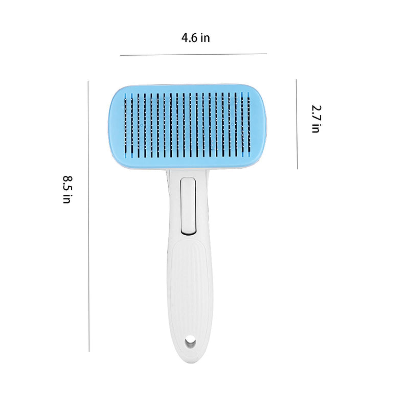 3 in 1 Self Cleaning Slicker Brush with Nail Clipper and Trimmer Set,Cleaning Grooming Comb-Quick Sensor Sharp Clippers-Free Nail File-for Dogs and Cats- Professional Grooming Tool for Pets - PawsPlanet Australia