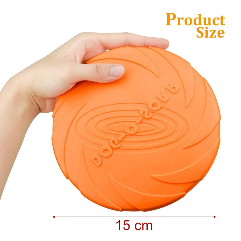 HAIZHILAN 2Pcs Dog Frisbee,Rubber Flying Disks Dog Flying Disks Toy,Pet Chew Rubber for Dog Training, Throwing, Catching and Playing,Suitable for Medium and Large Dogs - PawsPlanet Australia