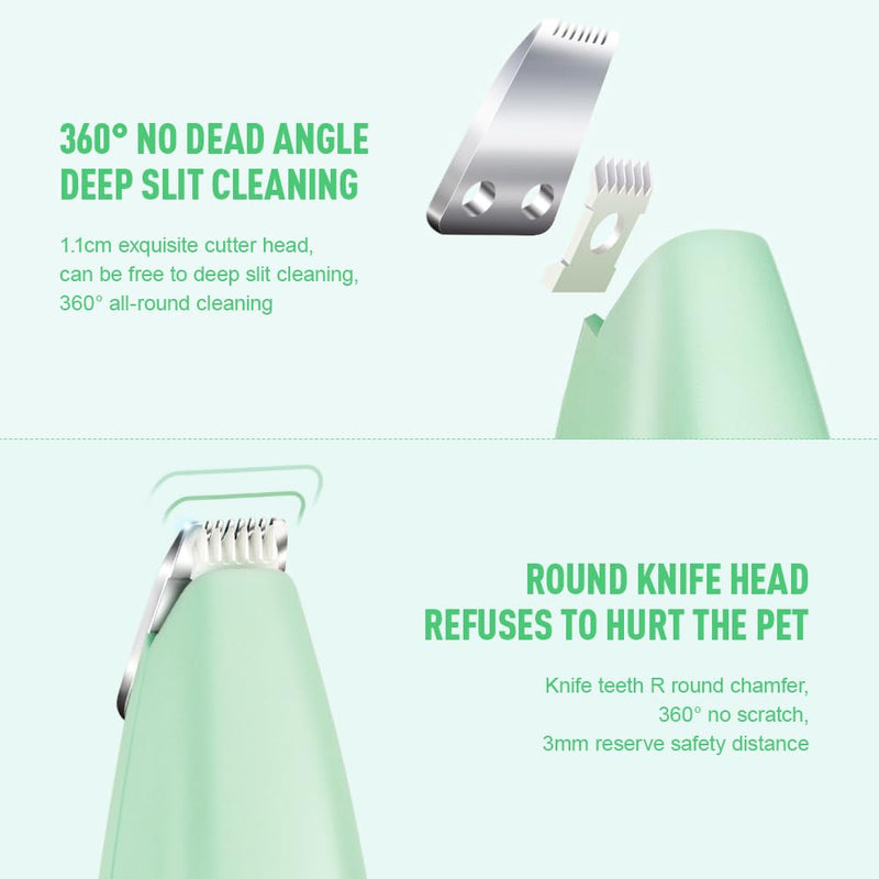 Lotvic Clipper Dog Paws Quiet, Clipper Dog Cat, Electric Pet Hair Trimmer, Dog Clipper Paw Trimmer for Dogs, Cats, Paws, Eyes, Face, Body, Green - PawsPlanet Australia