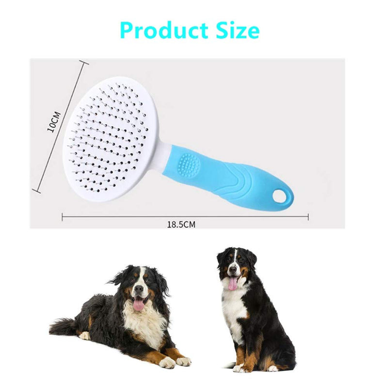 N\A Pet Brush dog cat Grooming Comb Pet Hair Removal & Gentle Massage for Small Medium Large Dogs Cats Horses Self Cleaning Slicker Brush - PawsPlanet Australia