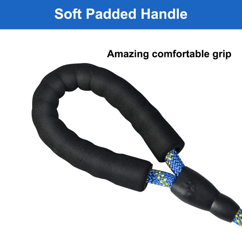 NTR Dog Leash, 5FT 10FT 15FT 20FT 30FT 50FT 100FT Heavy Duty Leash with Swivel Lockable Hook and Comfortable Padded Handle, Walking, Hunting, Camping, Yard for Small Medium Large Dogs 5ft*1/2" Blue - PawsPlanet Australia