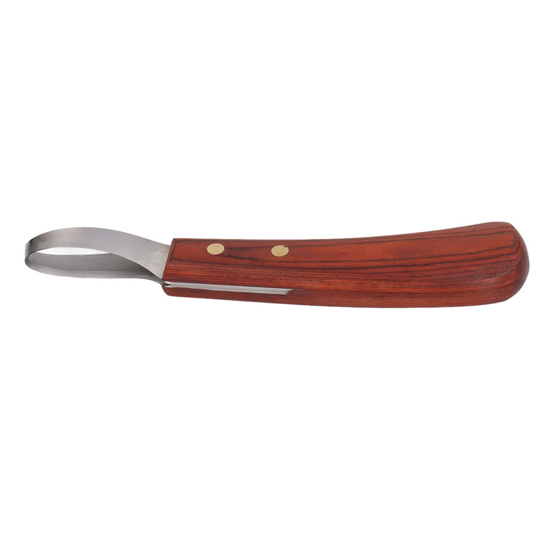 CHICIRIS Hoof Knife, Double Edged Hoof Trimming Knife with Wooden Handle Horse Farrier Tool, Stainless Steel Blade, Multifunctional Cow Horseshoe Knife for Hoof of Cows and Horses - PawsPlanet Australia