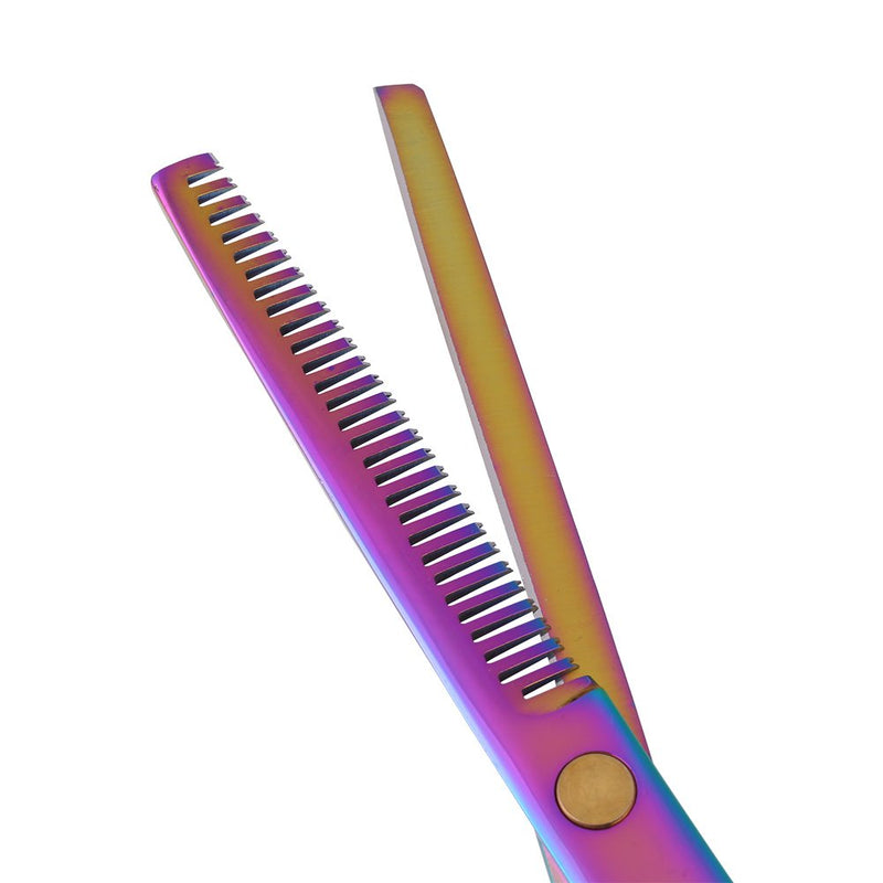 3 Pieces Stainless Steel Pet Trimmer Kit Professional Dog Grooming Scissors Set Thinning Shears with Comb for Dogs Cats(multicolor) Multicolor - PawsPlanet Australia