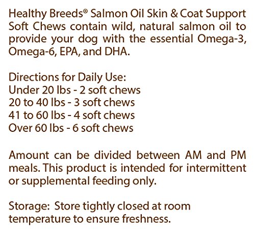 Healthy Breeds Dog Salmon Oil Soft Chews for Afghan Hound - OVER 200 BREEDS - Omega 3 & 6 EPA DHA Fatty Acid Support - Easier Than Capsules & Pumps - 90 Chews - PawsPlanet Australia