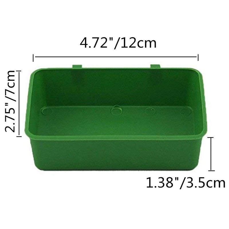 [Australia] - Wontee Bird Seed Food Feeding Cups Plastic Hanging Bowl for Poultry Parrot Pigeon Parakeet Budgie Cage 4.72inch 