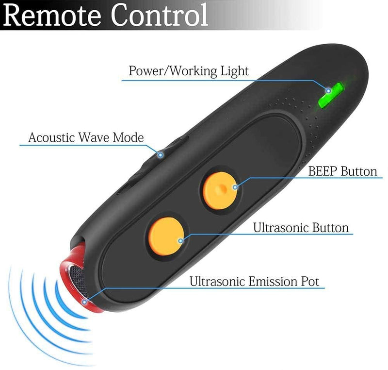 Ultrasonic Dog Bark Deterrent - Rechargeable Bark Control Device - Dog Barking Deterrent Devices - Dog Behavior Training Tool Control Devices of 16.4 Ft Effective Control Range with Dog Whistles - PawsPlanet Australia