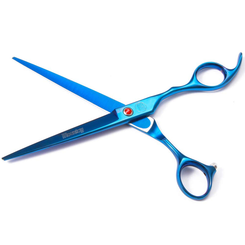 Moontay Grooming Scissors Dog Scissors Professional Dog Grooming Scissors Set Dog Scissors Pet Grooming Scissors with Curved/Straight/Chunker/Thinning Scissors Blue - PawsPlanet Australia