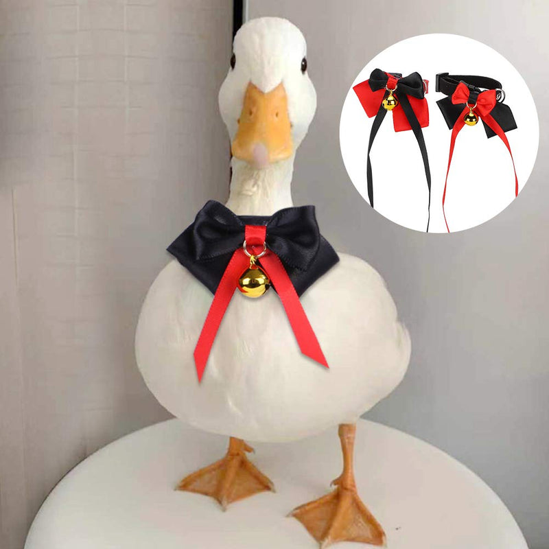 Bird Collar Pet Bell Bow Tie Parrot Bird Collar Bow Tie Parrot Bow Tie for Bird Poultry Chicken Duck Goose(red) red - PawsPlanet Australia