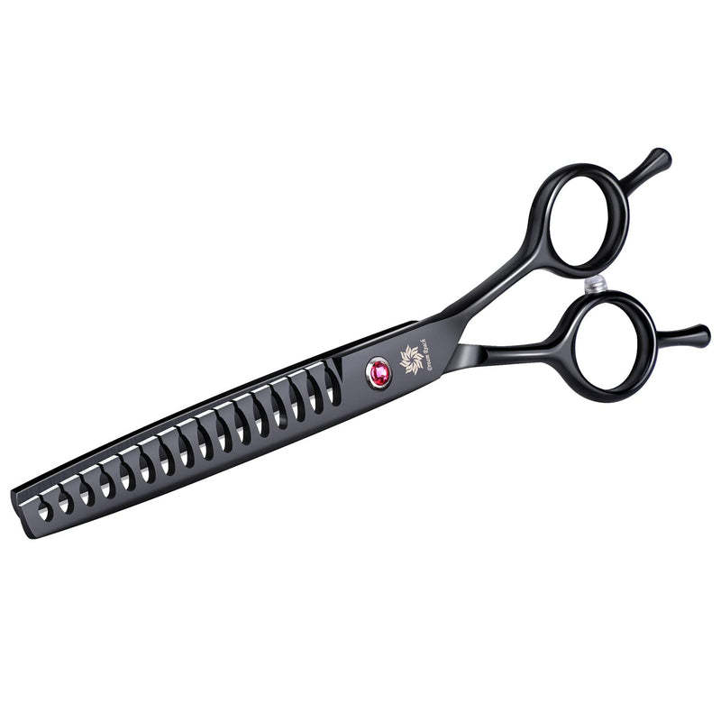 Dream Reach 7.0 Inch Professional Pet Grooming Set Dog Scissors Grooming Scissors Pet Grooming Scissors Straight/Curved/Effiliating/Chunker Scissors Set Black (Set of 4) Set of 4 - PawsPlanet Australia