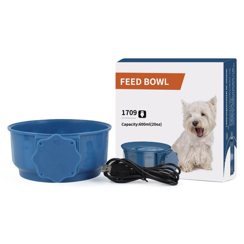 Heated Water Bowl,Thermostatic Control Hanging Heating Pet Bowl with 600ml 20.5 OZ Capacity & USB Power Cord for Dog Cat Small Animals Winter Indoor Outdoor - PawsPlanet Australia