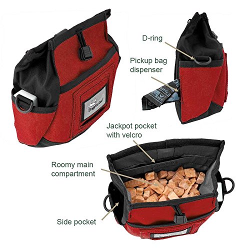 Rapid Rewards Deluxe Dog Training Bag by Doggone Good! (Red) COMES WITH BELT Red - PawsPlanet Australia