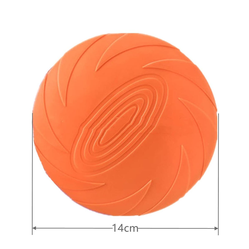 2 Pcs Dog Frisbee Pet Flying Saucer Flying Disc for Throwing Toy Soft Rubber Chew Bite for Training Large and Medium Dogs - PawsPlanet Australia