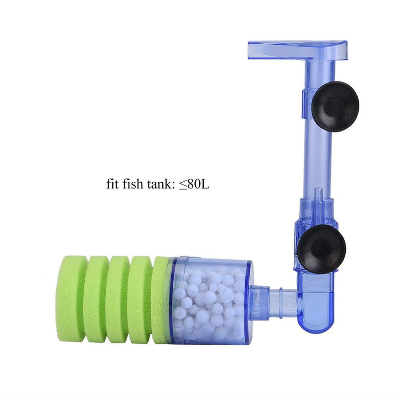 [Australia] - Yutiny Aquarium Filter Biochemical Sponge Filter Fish Tank Oxygen Pump Filter Sponge Aquarium Water Filter Media XY-2880 