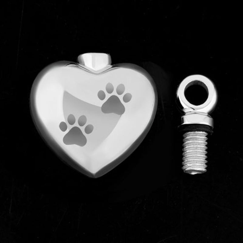 [Australia] - SexyMandala Puppy Dog Cat Paw Pet Print Urn Necklace for Ashes Heart Cremation Pendant Memorial Ash Keepsake PAW3 