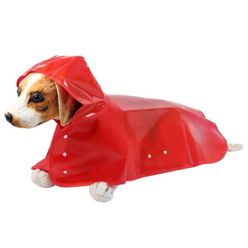 Dog Raincoats, PU Red Dog Raincoats for Dogs with Hoodie, Waterproof Rain Poncho Jacket for Dogs Cats, Perfect Rain Gear For Your Pet(5XL) 5XL - PawsPlanet Australia