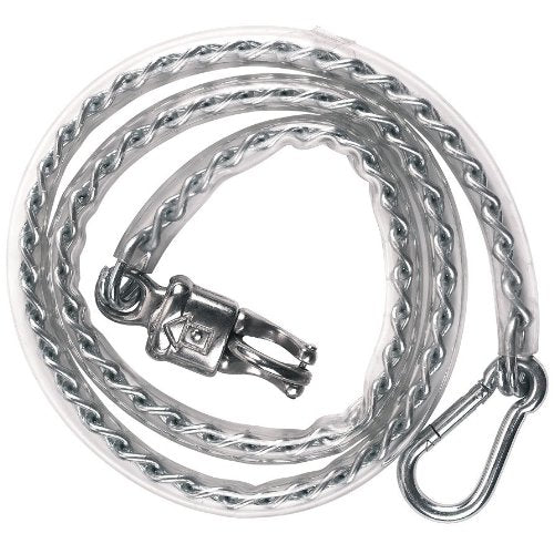 Kerbl Tie chain with PVC coating, panic hook and karab. 50 cm (1er Pack) - PawsPlanet Australia