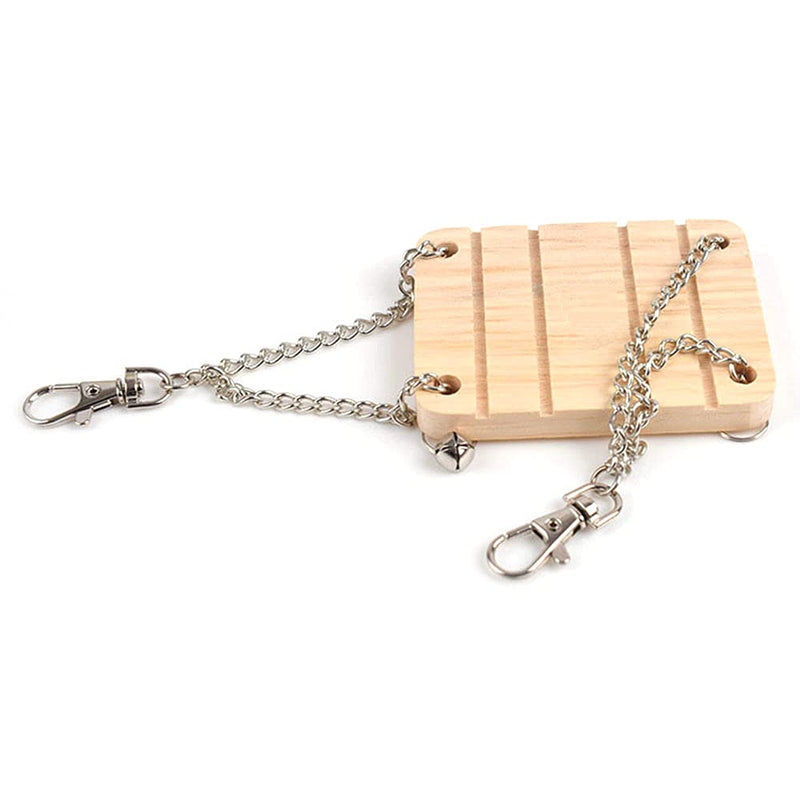 ANCLLO Wooden Hamster Swing Hanging Accessories for Squirrel Gerbils Mice Rats - PawsPlanet Australia