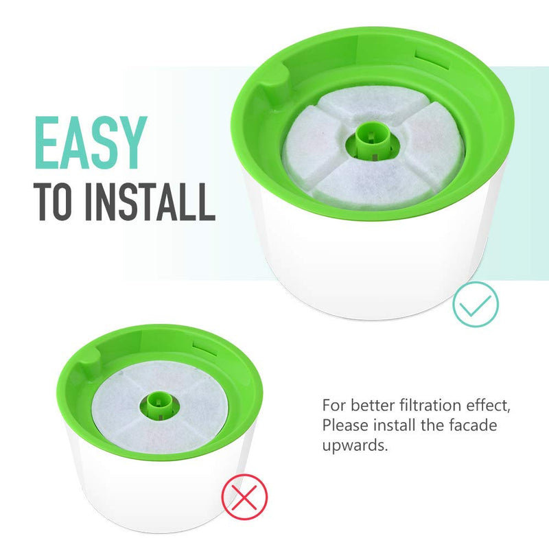 4 Packs Filters for Cat Water Fountains, Pet Fountain Replacement Filters with Resin and Active Carbon for Automatic Flower Water Dispenser Drinking Fountain Replacement Filters 4 Pack - PawsPlanet Australia