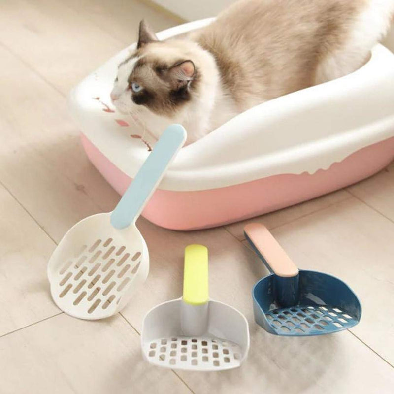 JINGUWU Cat Litter Scoop, Premium ABS Plastic Cat Litter Scoop Fit for Most Kind of Cat Litter, Cat Litter Box and Scooper Holder, Durable and Easy to Clean - PawsPlanet Australia