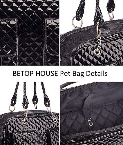 [Australia] - BETOP HOUSE Soft-Sided Pet Carrier Purse for Travel Black 