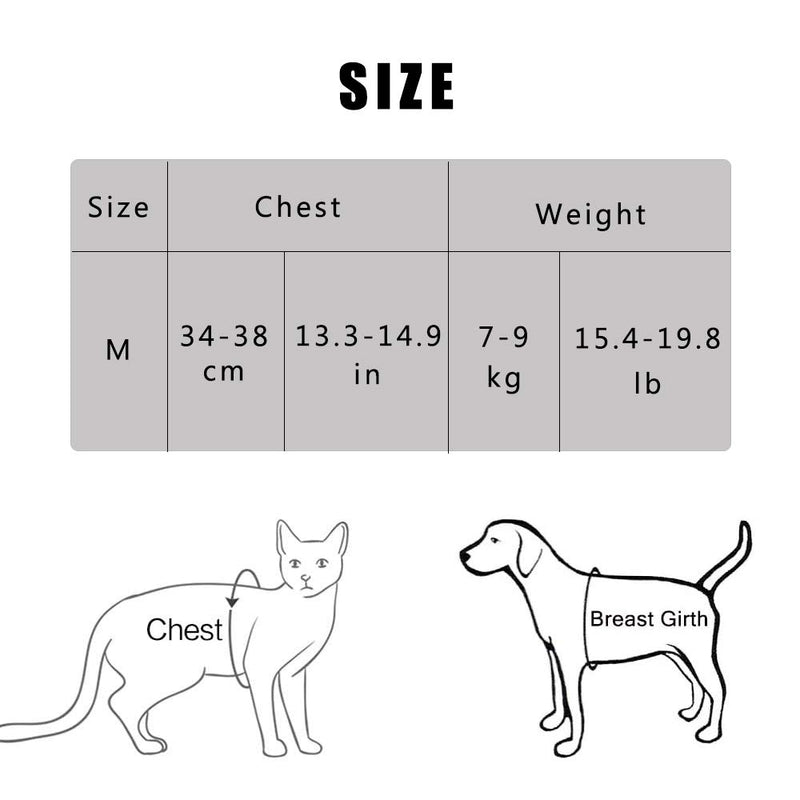 Cat Vest Harness, Reflective Cat Chest Straps, Adjustable Vest Harnesses, Escape Proof Cat Harness, Pet Vest Harness, for Dog Cat Pet Outdoor Training Walking (M, Grey) - PawsPlanet Australia