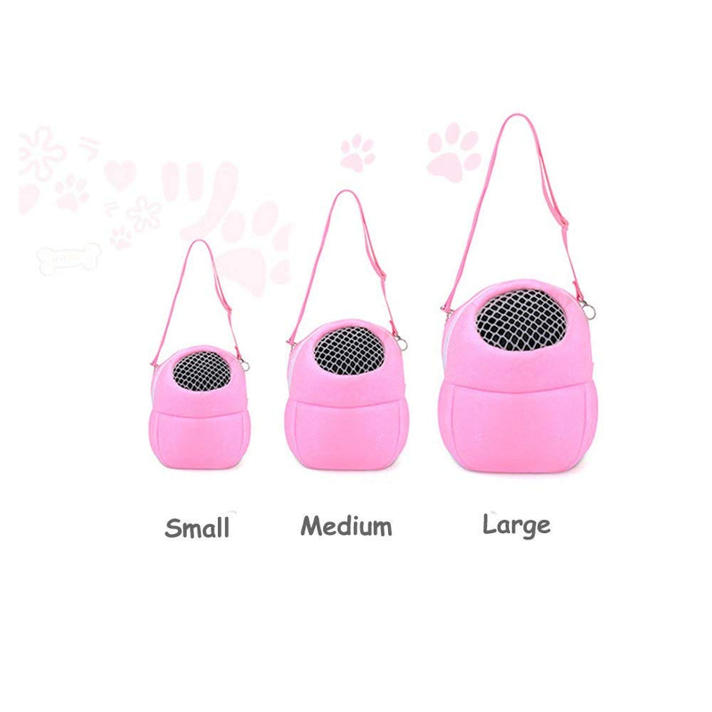 ximimark Pet Carrier Bag Soft-Sided Carriers Hamster Portable Breathable Outgoing Bag for Small Pets,Medium-Pink - PawsPlanet Australia