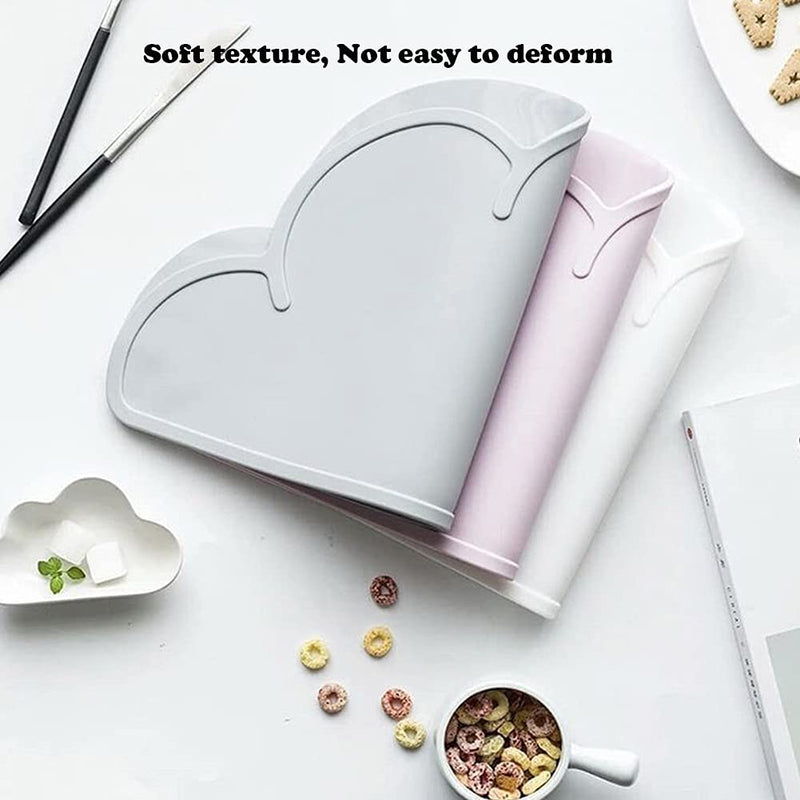 Love Dream Silicone Pet Feeding Food Mat Dog Cat Placemat Mat with Raised Edge, Anti-Slip Waterproof Pet Bowl Mats Pet Food Tray Black - PawsPlanet Australia