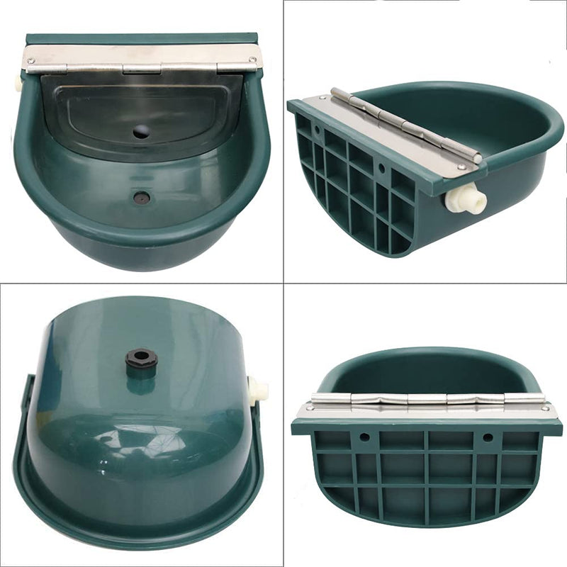 YOUMU Automatic Water Bowl Plastic Livestock Waterer for Horse Cattle Goat Sheep Dog，Farm Grade Sheep Water Trough Bowl (with Drainage Hole & 39.37 inch Pipe) - PawsPlanet Australia