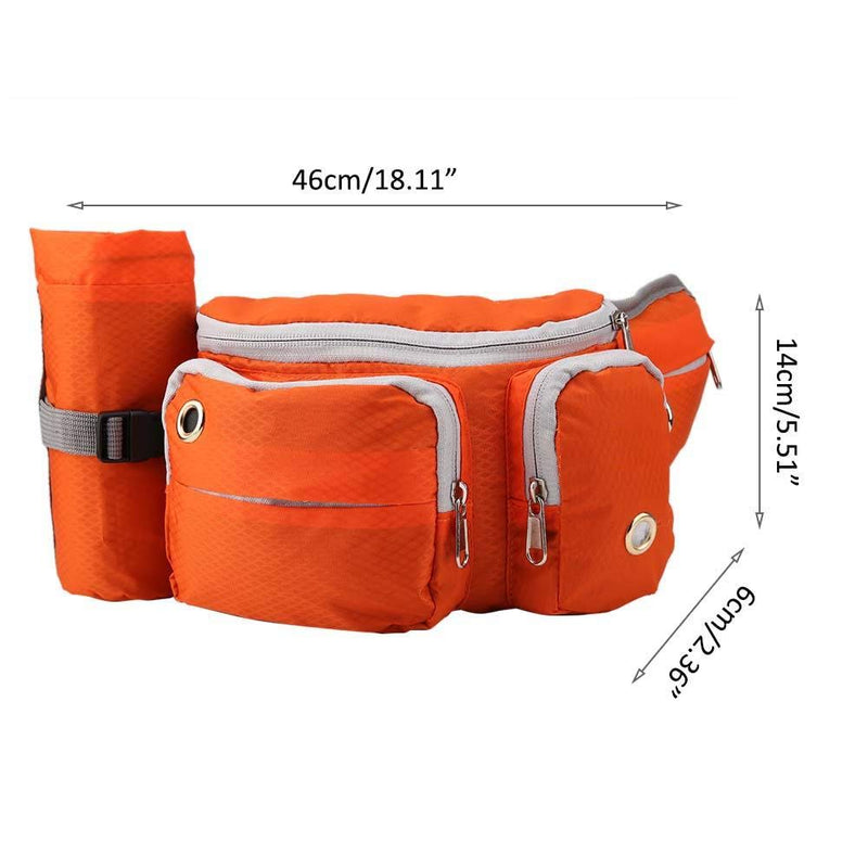 [Australia] - Pet Treat Training Pouch Portable Dog Treat Waist Bags Dog Training Snack Reward Bag Pet Outdoor Snack Storage Bag orange 