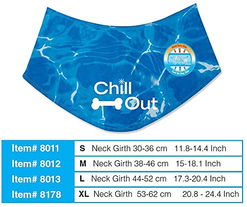 ALL FOR PAWS Chill Out Dog Ice Bandana, Instant Cooling Pet Bandana, Breathable Scarf Dog Cat Ice Collar for Summer, Blue (Small) Small - PawsPlanet Australia