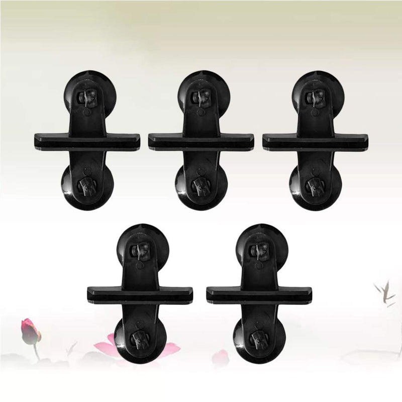 [Australia] - POPETPOP 15Pcs Aquarium Fish Tank Divider Suction Clips, Fish Tank Divider Suction Cups, Divider Sheet Holder for Aquarium Segregation Board (Black) 