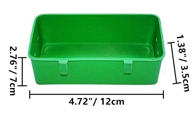 [Australia] - Bird Seed Food Feeder Dish Water Feeder Bowl for Parrot Budgies Parakeet Cockatiel Conure Lovebird Canary Finch Cage 4.7inch 