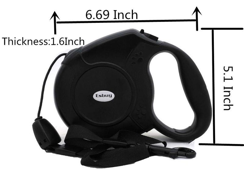 [Australia] - Esbuy Heavy Duty Retractable Dog Leash 26ft,Pet Long Walking Leashes Leads for Small Medium Large Dogs Doggie Up to 100lbs Black 