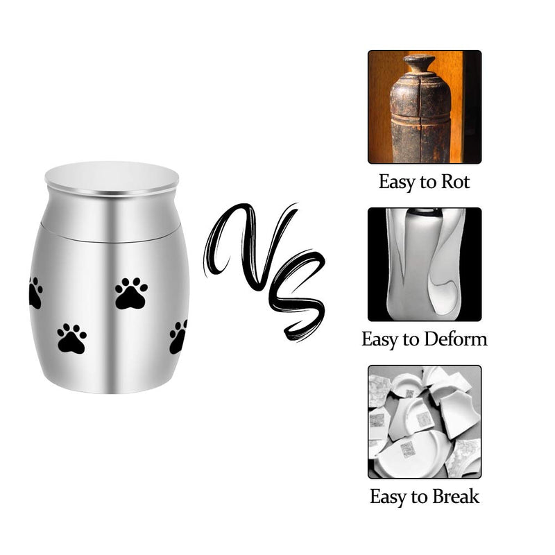 [Australia] - abooxiu Cremation Urn for Pet Ashes Keepsake Miniature Burial Funeral Urns for Sharing Ashes Dogs Cats Human - Customize Available Dog's paw 