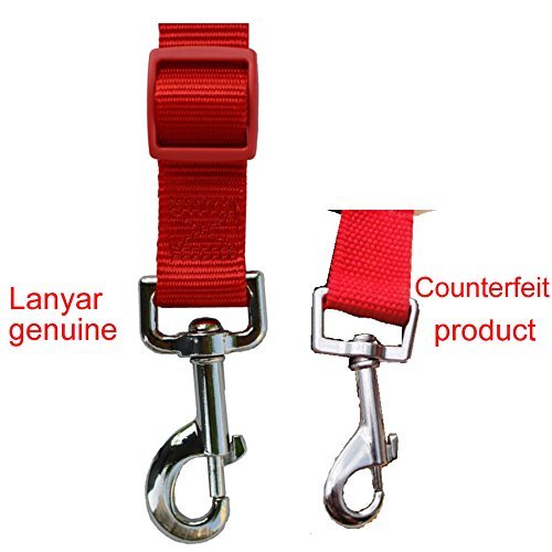 Lanyarco® Safety Seat Belt Vehicle Seatbelts Harness Leash for Dogs,Cats Black Red - PawsPlanet Australia
