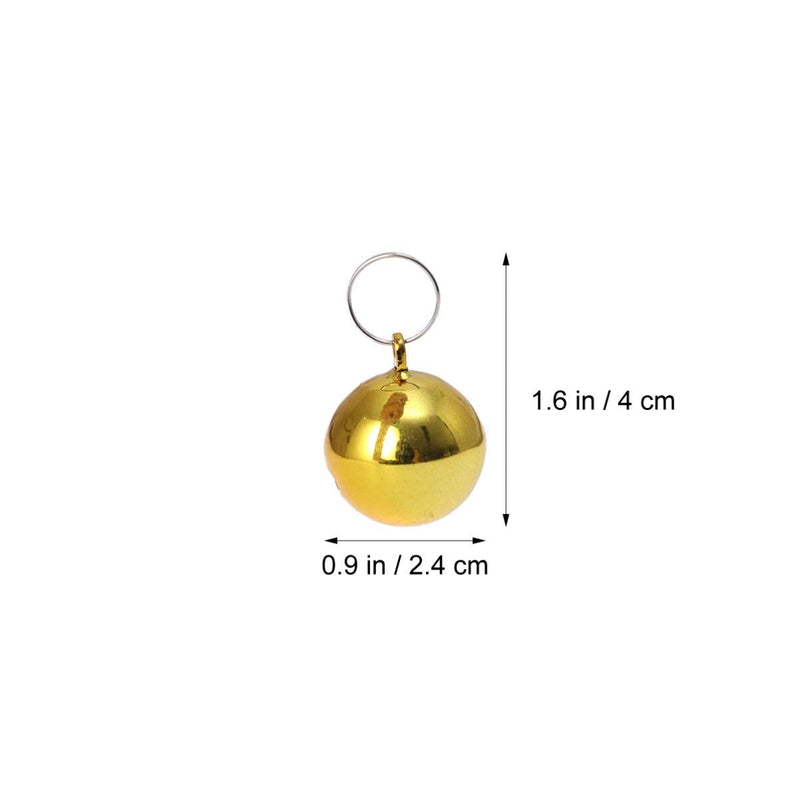 POPETPOP 3Pcs Pet Bells Portative Durable Mini Yellow Brass Small Dog Bells for Puppy Dog Decoration Pet - PawsPlanet Australia