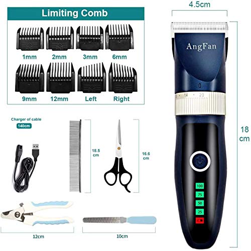 Dog Hair Clippers Dog Clippers For Grooming 16pcs Dog Grooming Kit For Small Dogs Grooming Clippers Supplies Profesional Pet Cat Dog Shaver Clippers Cordless Noiseless Rechargeable Trimmers For Dogs With Nail Clipper Kit - PawsPlanet Australia