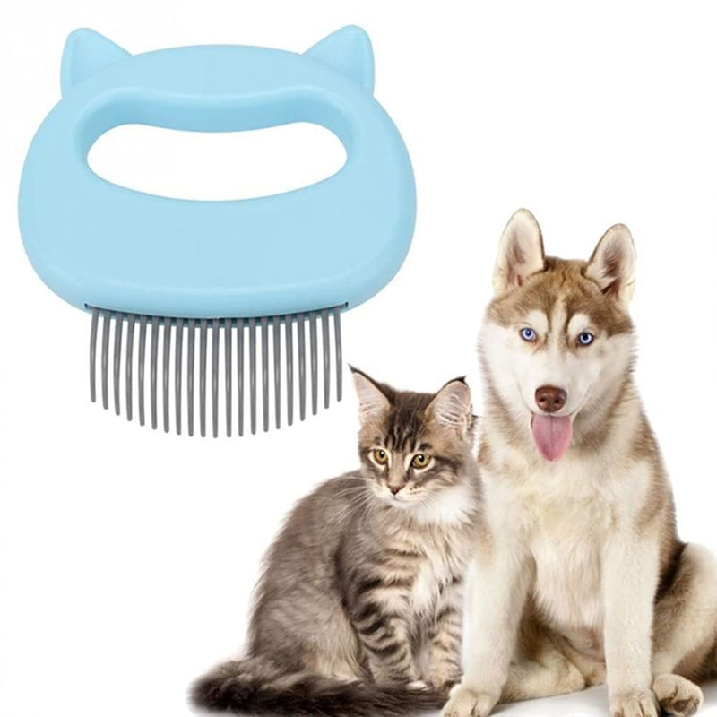 BertGO Cat comb-beauty hair removal massage comb-soft hair removal, clear tangles and easy to clean-suitable for cats, dogs and rabbits-pet hair removal tool (Cat comb blue (two packs)) Cat comb blue (two packs) - PawsPlanet Australia