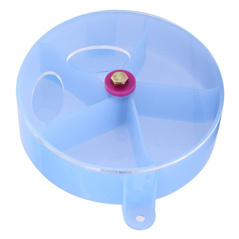 [Australia] - HEEPDD Bird Feeder Toy, Creative Parrot Foraging Toy Fixed Seed Food Segmented Wheel for Pet Budgie Parakeet Canary Finch Cockatoo Dove Blue 