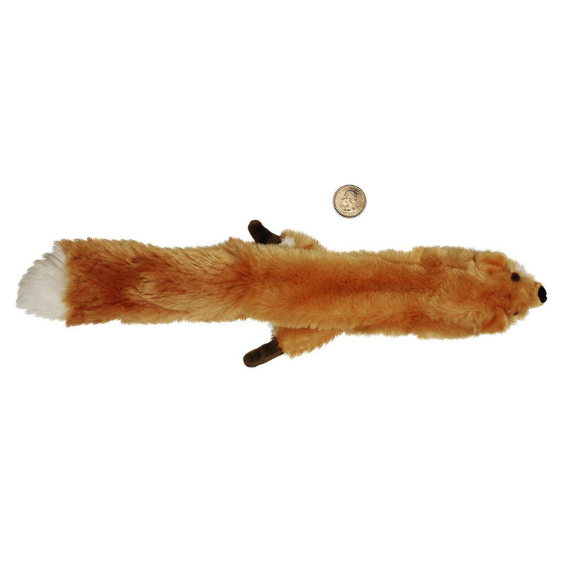 [Australia] - SPOT Ethical Pets Plush Skinneeez Fox 14-Inch Stuffingless Dog and cat squeaking Toy, Multicolor (5498) 