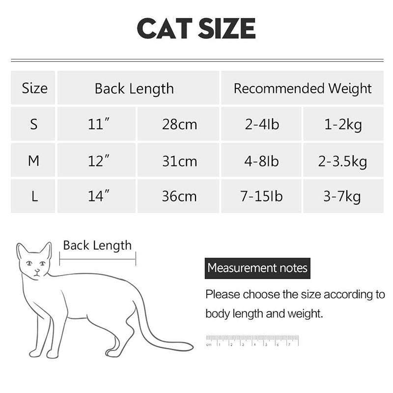 Dotoner Cat Professional Recovery Suit, Surgical Recovery Shirt for Abdominal Wounds Bandages Cone E-Collar Alternative for Cats After Surgery Medical Suit Soft Pets Clothing Indoor (S, Blue) S - PawsPlanet Australia