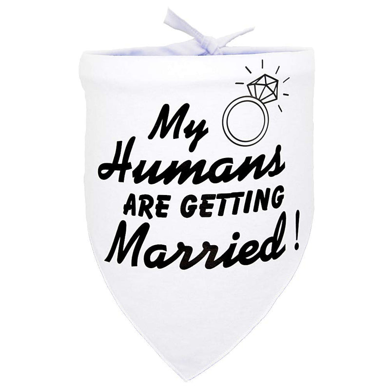 [Australia] - My Humans are Getting Married Dog Bandana for Medium to Large Dogs Wedding Pet Bandana Triangle Bibs Scarf Accessories 