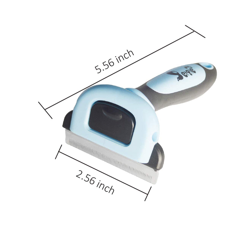 petgle Cat Brush &Cat Comb for Shedding,Pet Deshedding Brush for Cat and Small Dog Reduces Loose Undercoat by 95% Cat Grooming Brush and Deshedding Tools for Long Hair and Short Hair 2.5inch Blue - PawsPlanet Australia