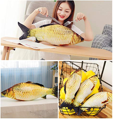 [Australia] - Artificial Fish 2019-14 inch - Realistic Fake Fish - Best Looking Real Fish Perfect ，Tease Cat Toy Environmentally Friendly Cat Interactive Pet Simulation Carp，Fish-Shaped Doll Pillow（2pcs） for HOM 