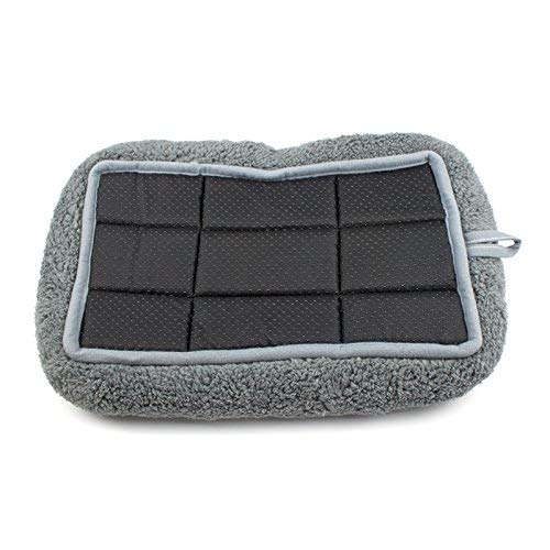 Namsan Cat Bed Dog Bed Soft Cat Cushion Plush Heat Mat for Small Dogs/Cats/Rabbits, 42 cm x 28 cm, Gray - PawsPlanet Australia