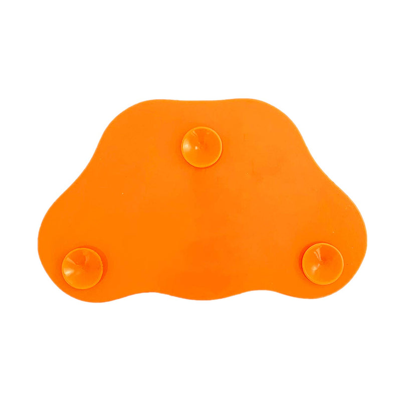 PetDreamHouse PAW Feeder Lick Pad Dog Treat Distraction Mat Bath or Shower Suction For Licking Paste, Gravy, Yoghurts or Peanut Butter - Orange - PawsPlanet Australia